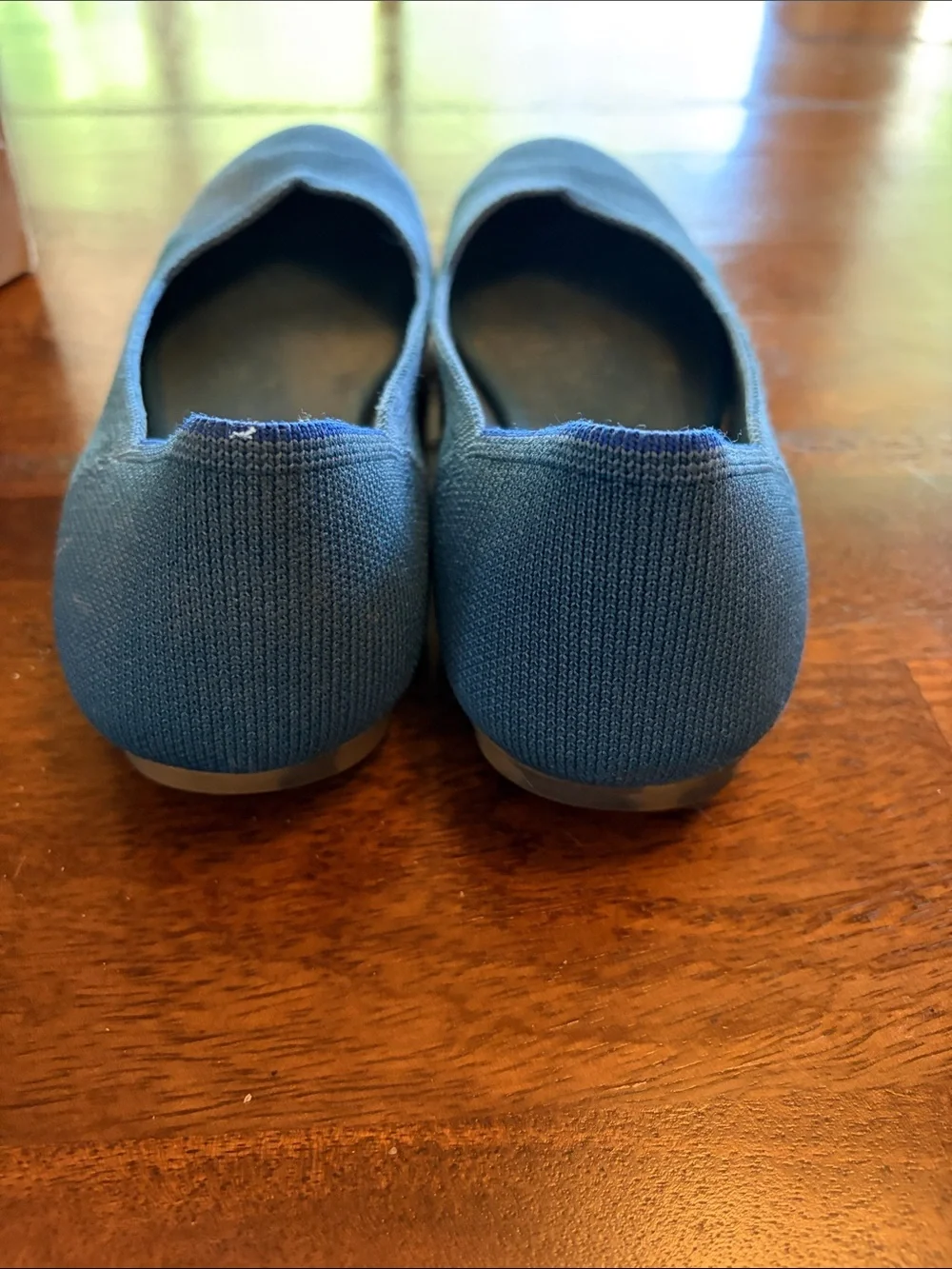 Rothy's Electric Blue Knit Ballet Flats